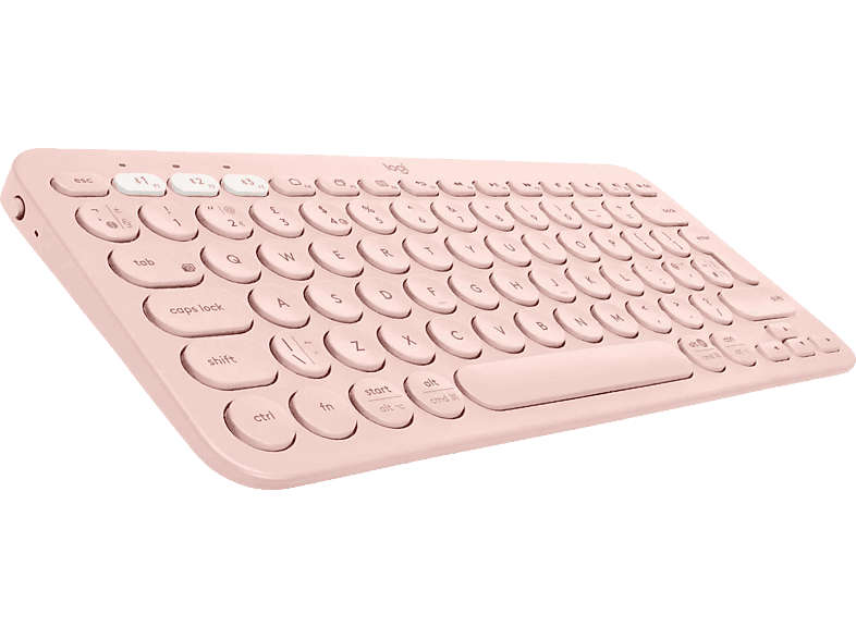 LOGITECH Tastatur, Multi-Device K Bluetooth, kabellos, Rosé  380