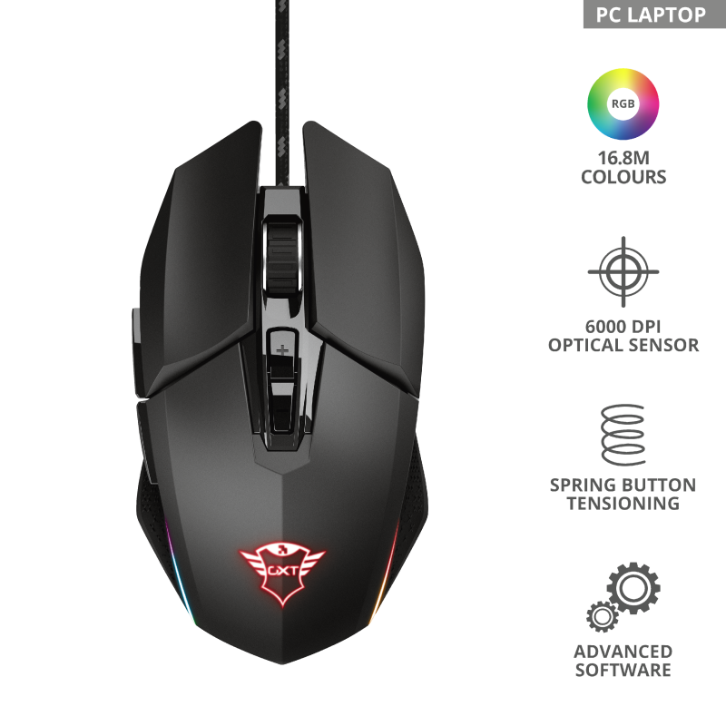 TRUST Gamingmuis GXT950 Idon Illuminated (23645)