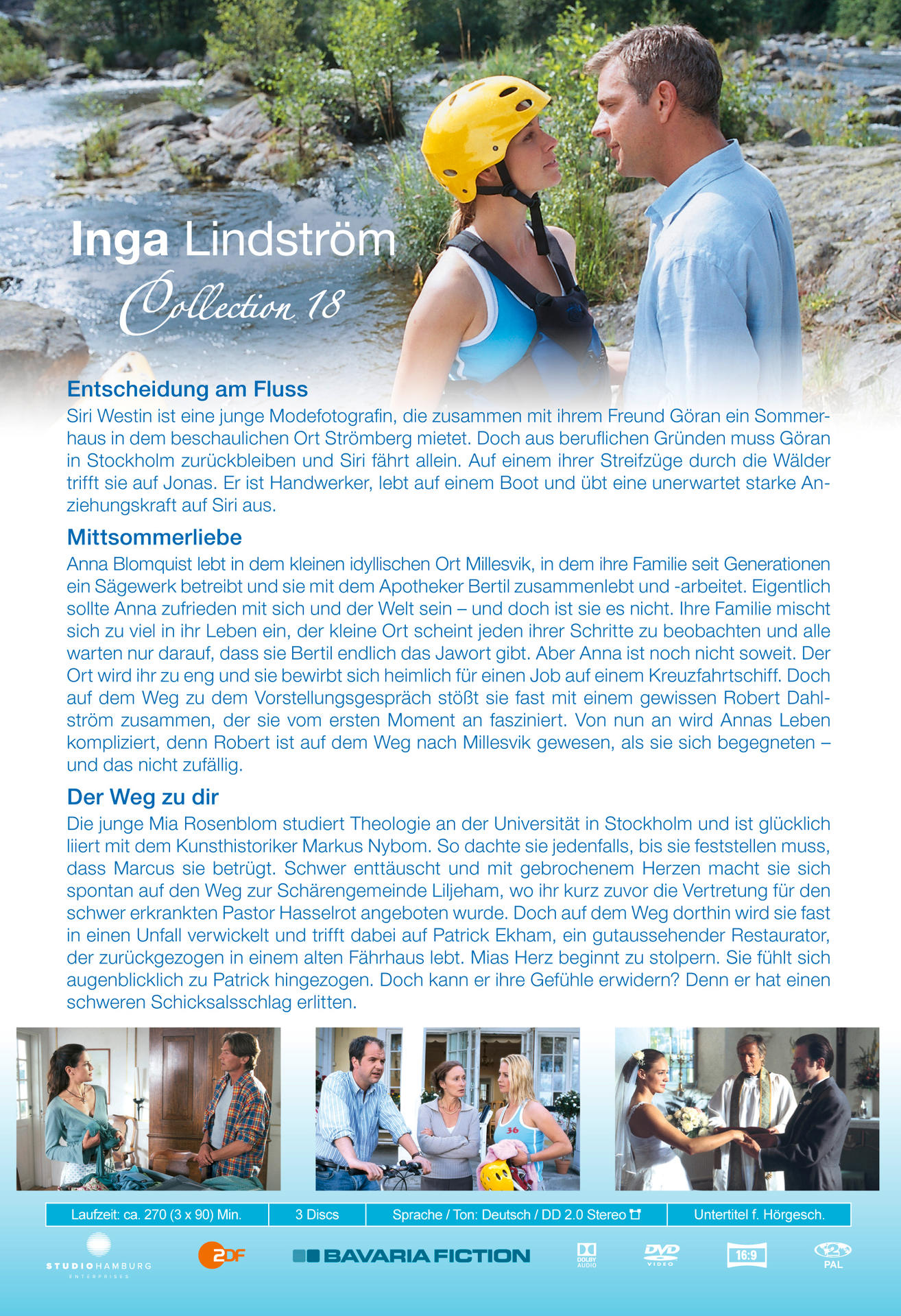 DVD-Cover mit Text und Bildern von Personen. Eine Frau mit Helm und ein lächelnder Mann.