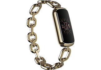 FITBIT Luxe - Édition Spéciale - Bracelet d'activité (S: 140-180 mm / L: 180-220 mm, Acier inoxydable / Silicone, Acier inoxydable or pâle)