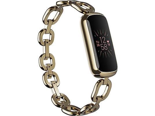 FITBIT Luxe - Special Edition - Fitness-Tracker (S: 140-180 mm / L: 180-220 mm, Edelstahl / Silikon, Edelstahl Softgold)