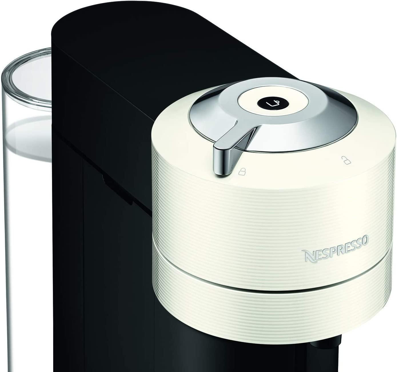 DELONGHI Nespresso VertuoNext ENV120.W, 5 Tassengrößen, elegantes Design, leichte Bedienung, Kapselmaschine White