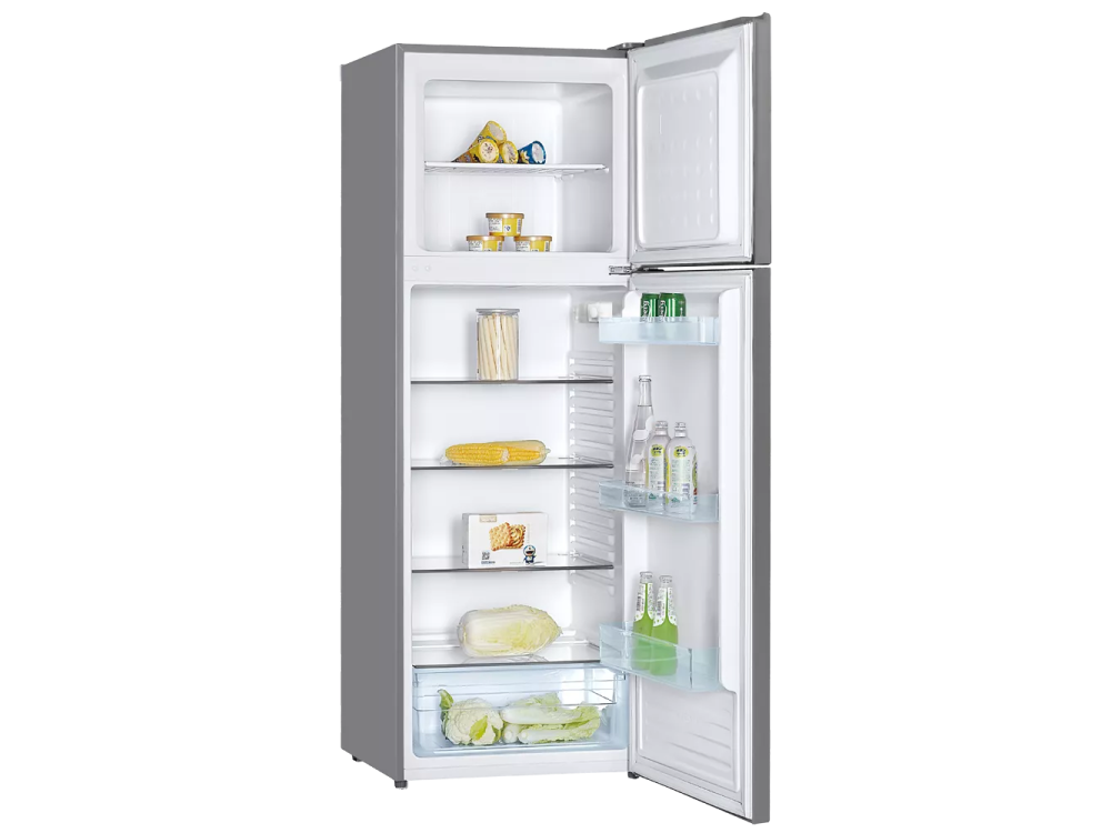 Frigorífico dos puertas - Infiniton FG-1570S, 311 l, Cíclico, 170 cm, 4 estrellas, Iluminación LED, Inox