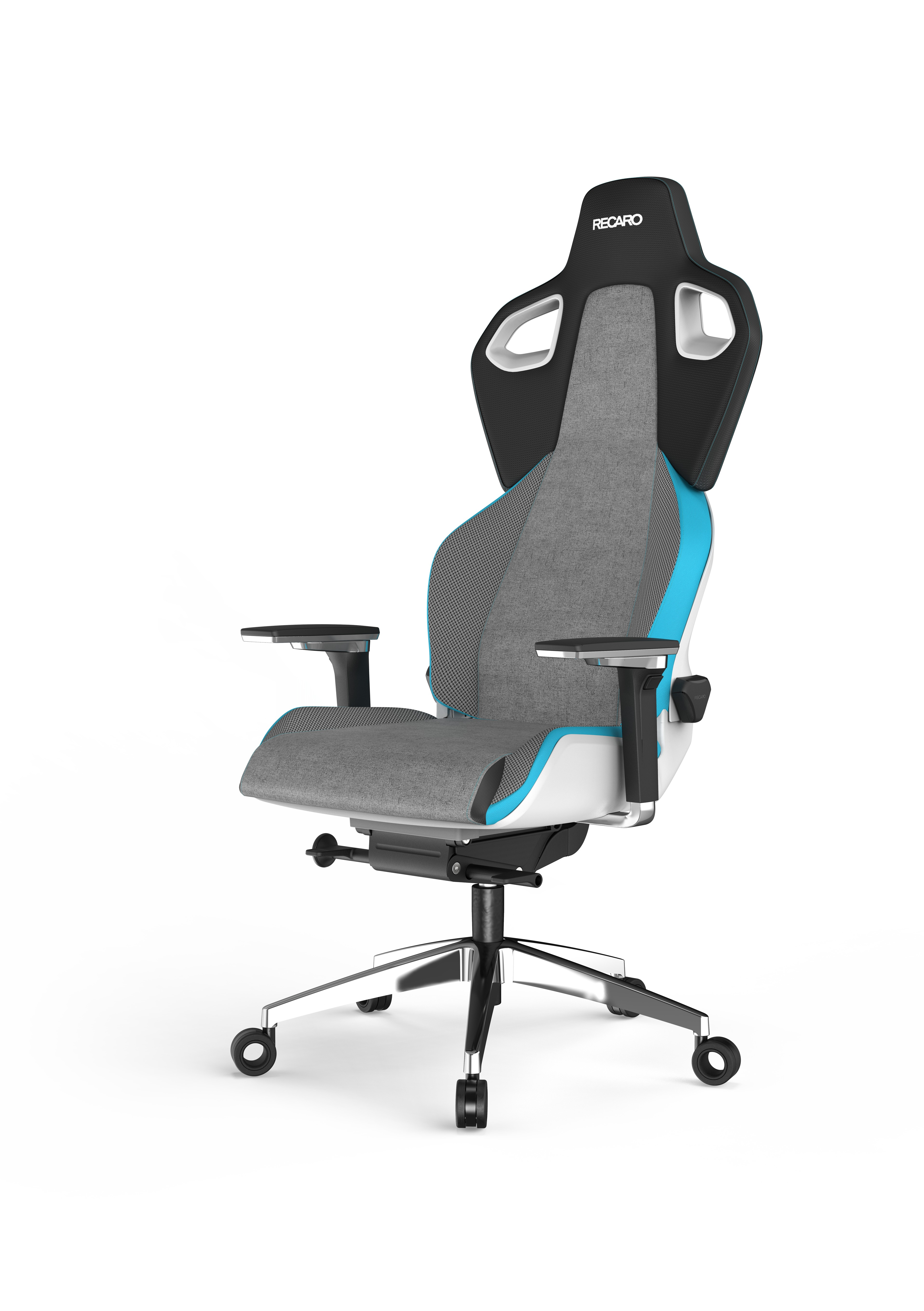 RECARO Exo Platinum Gaming Chair 2.0, sky Gaming Stuhl, Grau / Schwarz / Weiß