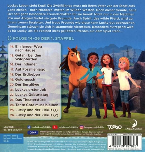 Buchcover mit Cartoon-Illustrationen von Charakteren aus einer Show, Text auf Deutsch.