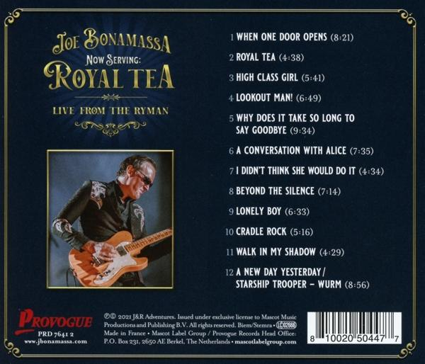 Live The Now Serving: Joe (CD) Ryman - Bonamassa Royal - (CD) Tea From
