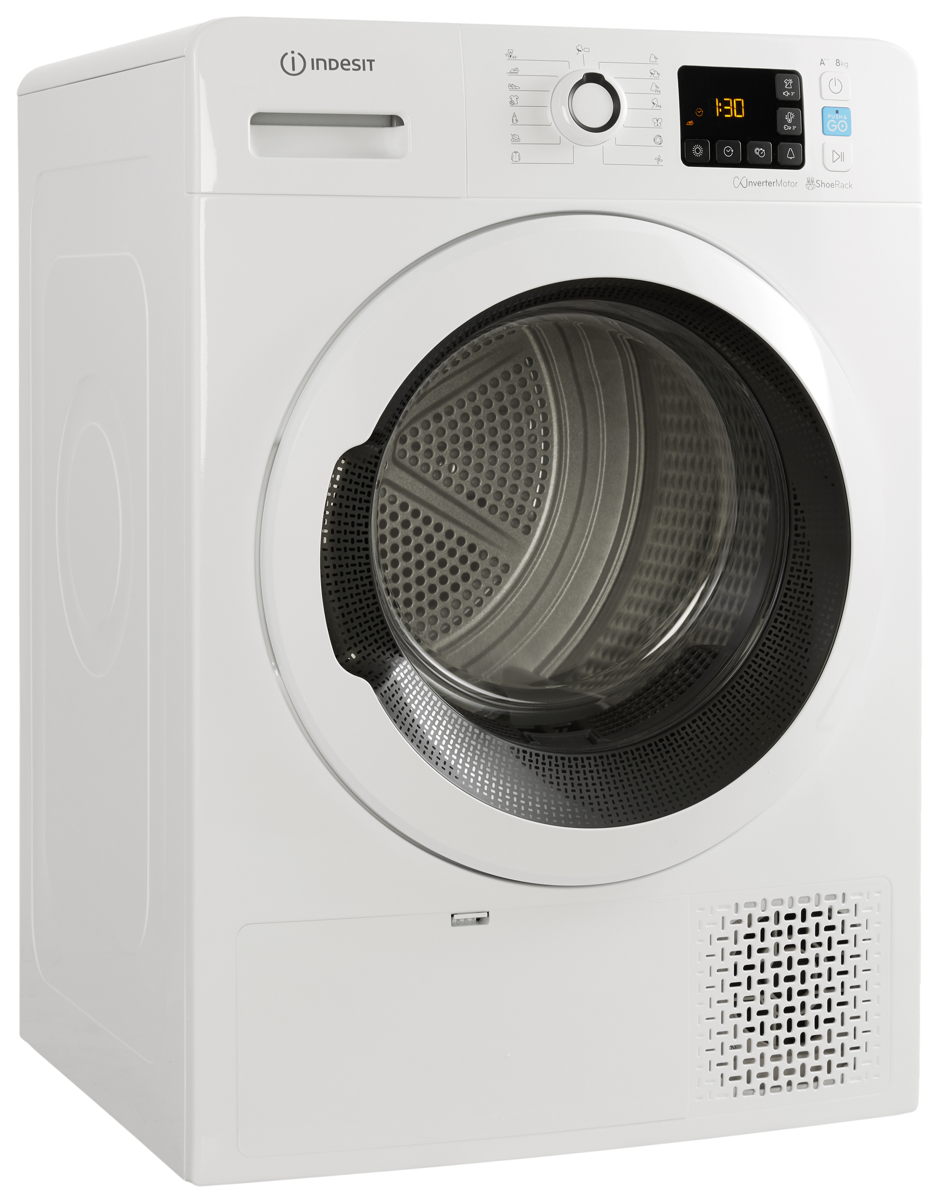INDESIT YT M11 82K RX EU Hőszivattyús szárítógép, 45' gyors program, ruhafrissítés, A++, inverter motor