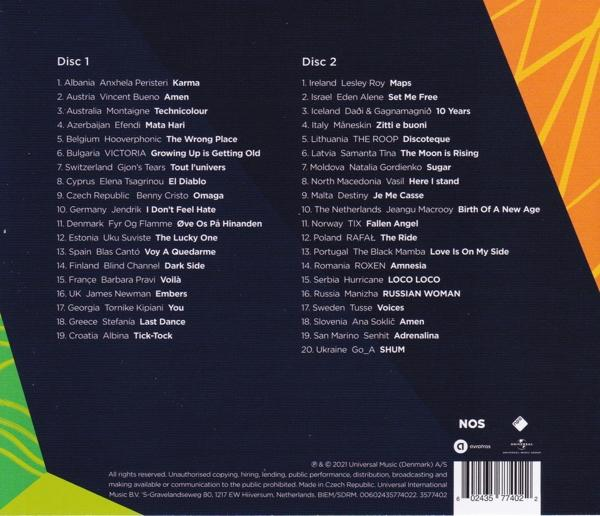 Rückseite einer CD mit einer Liste von Songtiteln und einem Bild eines Mannes mit Gesichtstattoos.