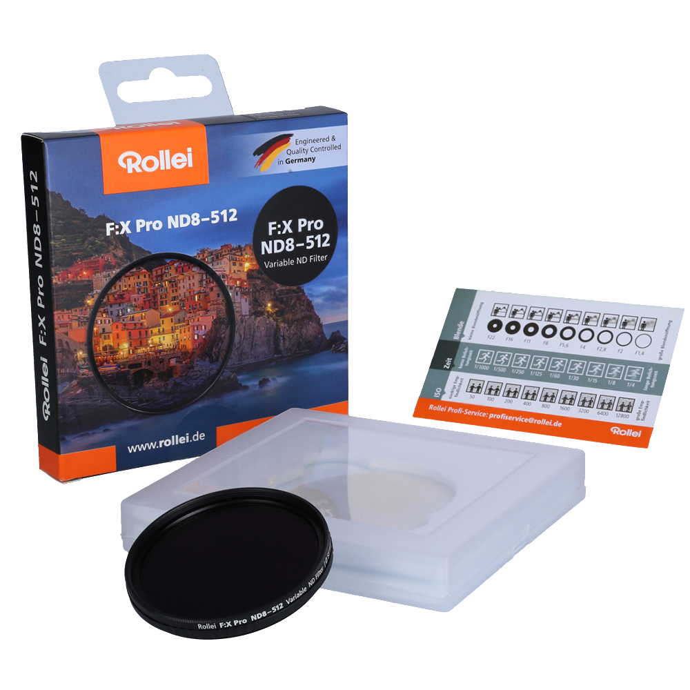 ROLLEI F:X Pro ND8-512 Variabler ND-Filter 62 mm