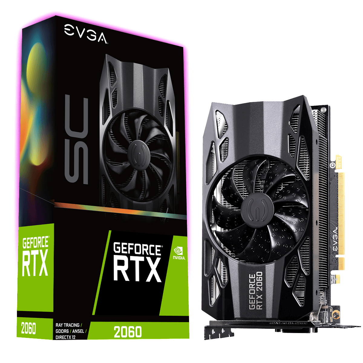 EVGA GeForce RTX 2060 SC GAMING (06G-P4-2062-KR) (NVIDIA, Grafikkarte)