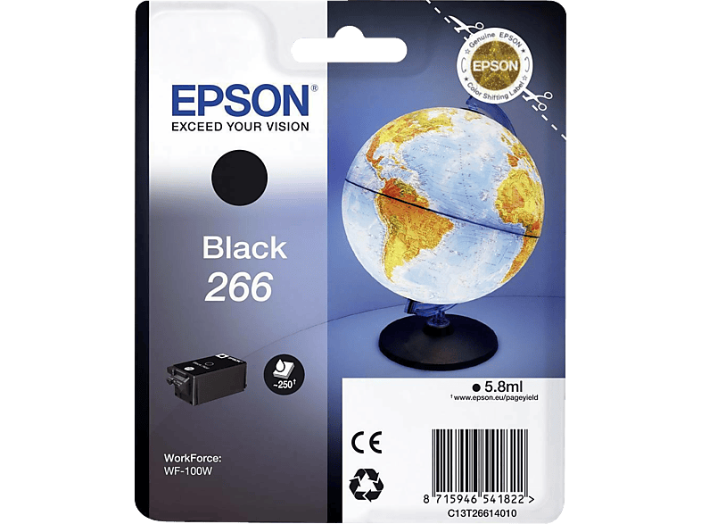 EPSON T2661 Tintapatron, fekete (C13T26614010)