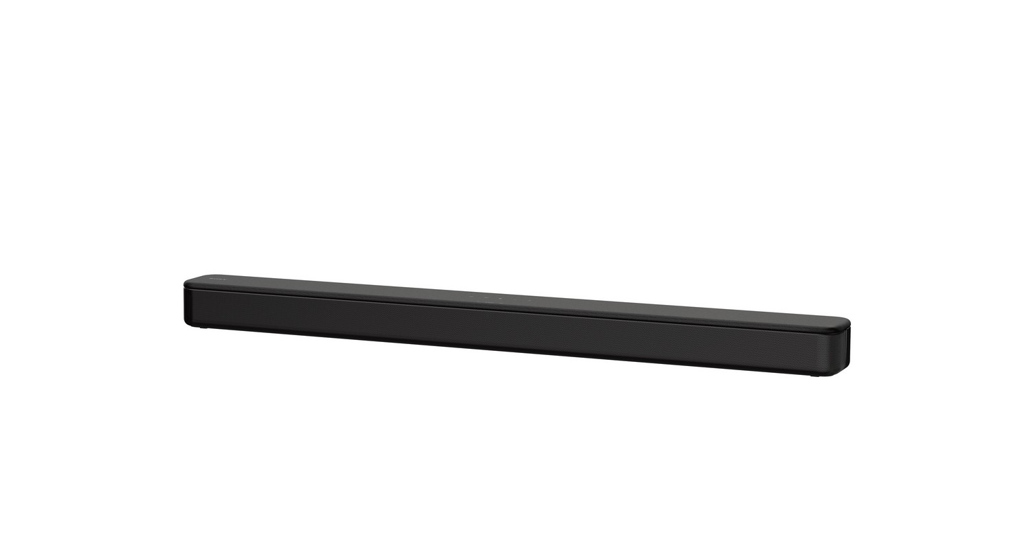 Barra de sonido negra sobre fondo blanco. Es larga y rectangular.