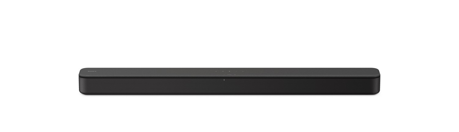Barra de sonido negra sobre fondo blanco. Tiene una forma simple y rectangular.