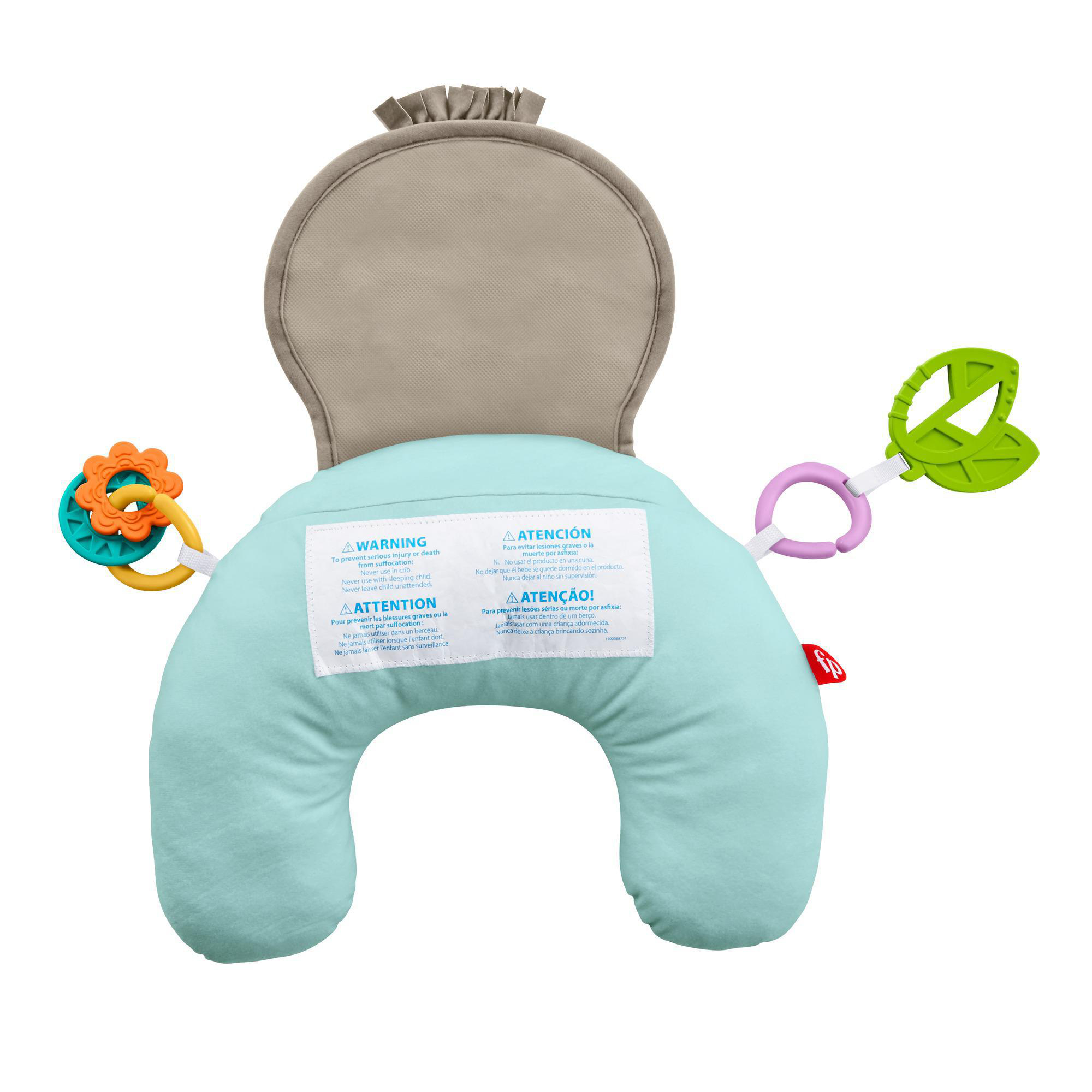 FISHER PRICE Faultier-Spielkissen mit Vibration, Baby-Spielzeug ab 0 M Babyspielkissen Mehrfarbig