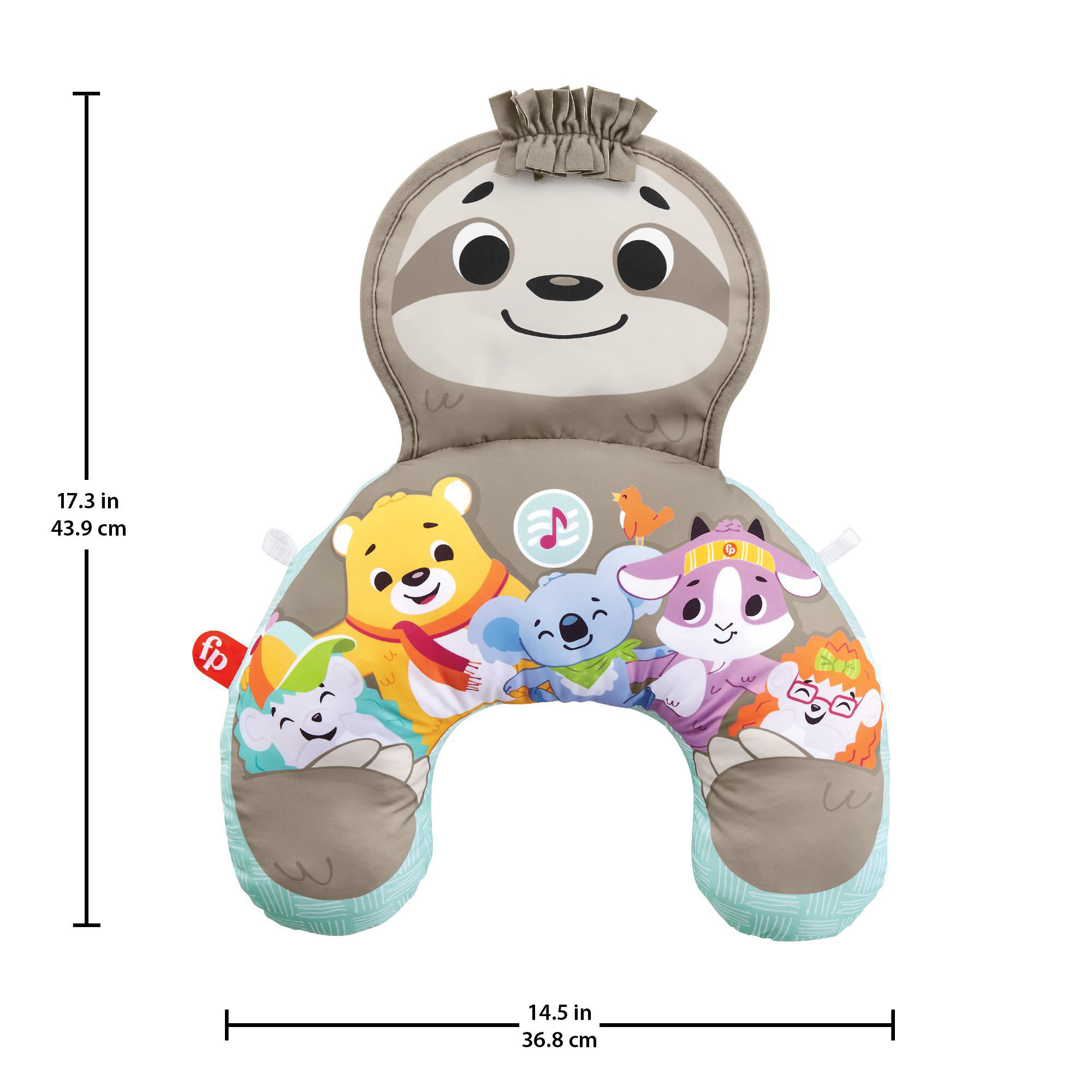 FISHER PRICE Faultier-Spielkissen mit Vibration, Baby-Spielzeug ab 0 M Babyspielkissen Mehrfarbig