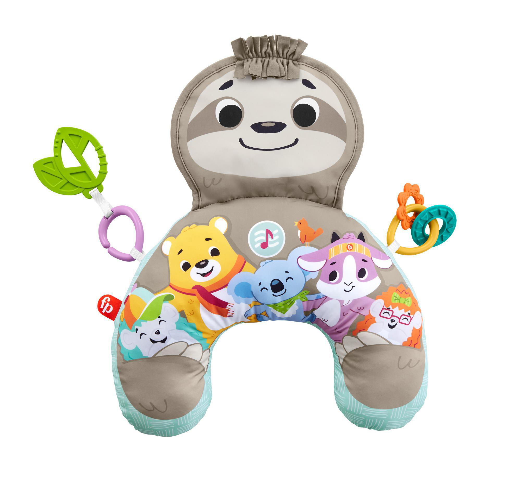 FISHER PRICE Faultier-Spielkissen mit Vibration, Baby-Spielzeug ab 0 M Babyspielkissen Mehrfarbig