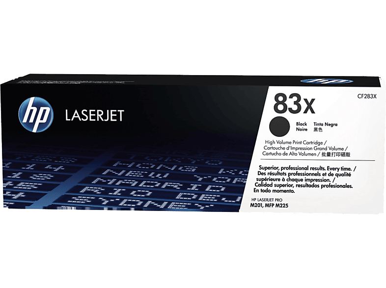 HP 83X fekete nagy kapacitású eredeti LaserJet tonerkazetta (CF283X)