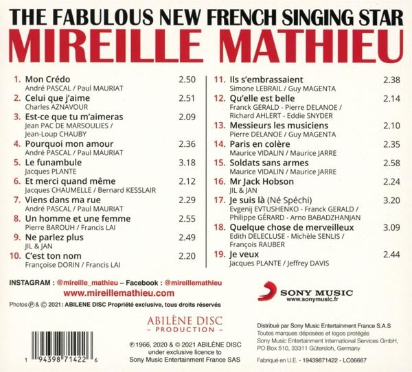 Mireille Mathieu - The Fabulous New French Singing Star  - (CD)