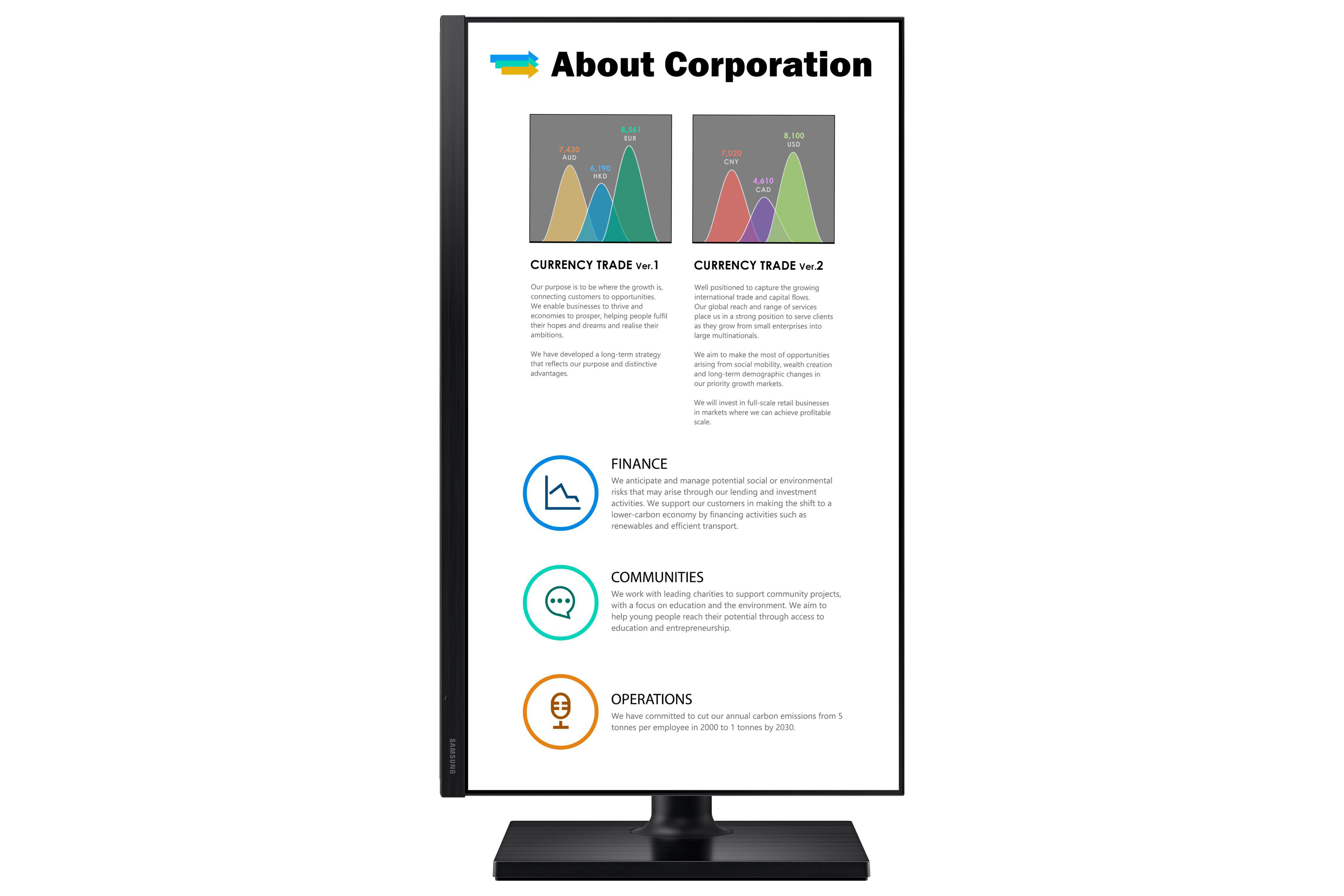 SAMSUNG F24T452FQR 23,5 Zoll  Full-HD  Monitor  5 ms Reaktionszeit  