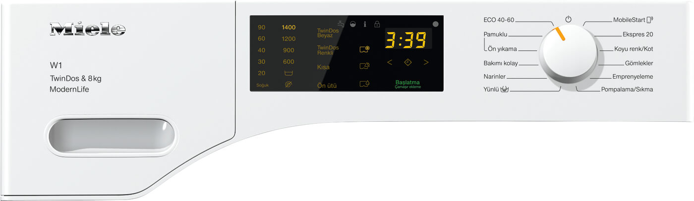 MIELE WWD660 8Kg 1400 Devir Twindos Çamaşır Makinesi Beyaz