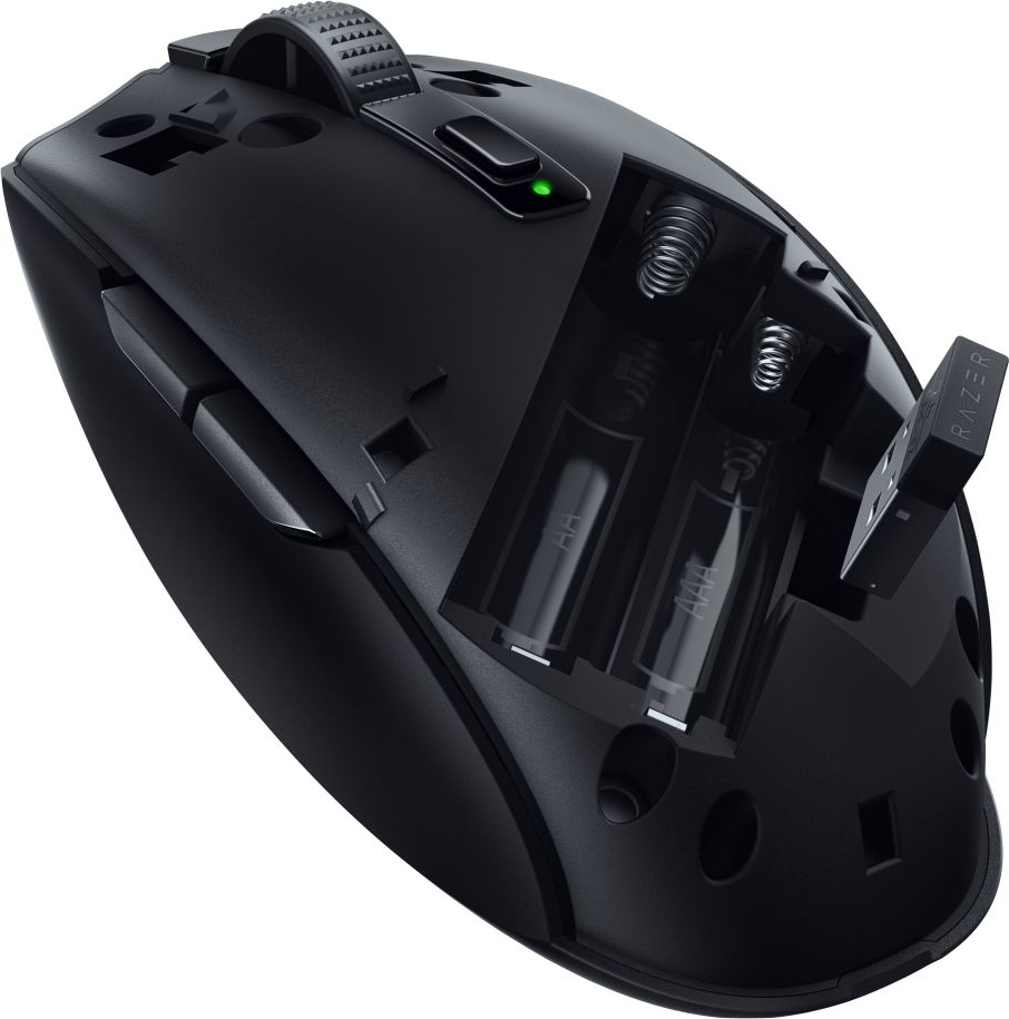 RAZER Orochi V2 - Mouse gaming, Wireless (Doppia modalità: 2,4 GHz e Bluetooth a bassa energia BLE), Ottica con LED, 18000, Nero