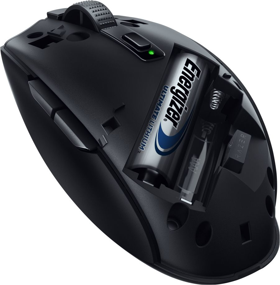 RAZER Orochi V2 - Mouse gaming, Wireless (Doppia modalità: 2,4 GHz e Bluetooth a bassa energia BLE), Ottica con LED, 18000, Nero