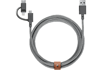 NATIVE UNION BELT-KV-ULC-ZEB - Câble de charge et synchronisation (Gris)