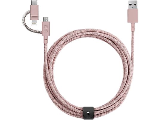 SATECHI BELT-KV-ULC-ROSE - Câble de charge et synchronisation (Rose)