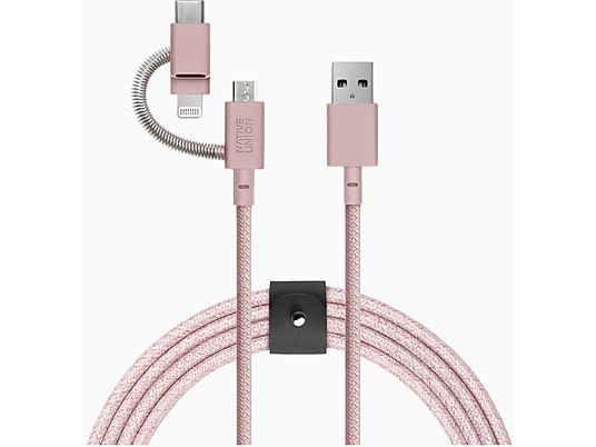 SATECHI BELT-KV-ULC-ROSE - Lade und Sync-Kabel (Rosa)