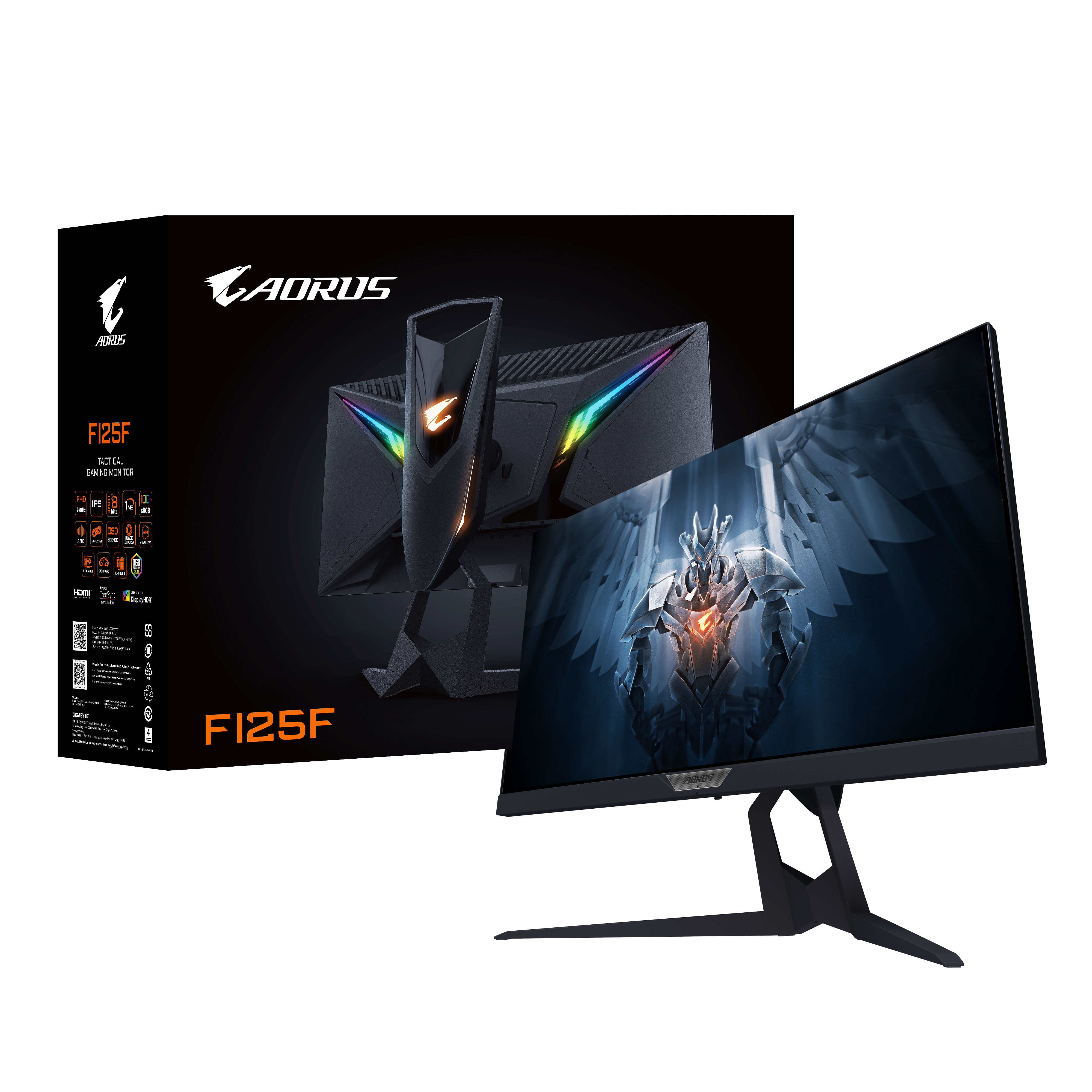 GIGABYTE AORUS FI25F 25 Zoll  Full-HD  Gaming Monitor  0,4 ms Reaktionszeit  