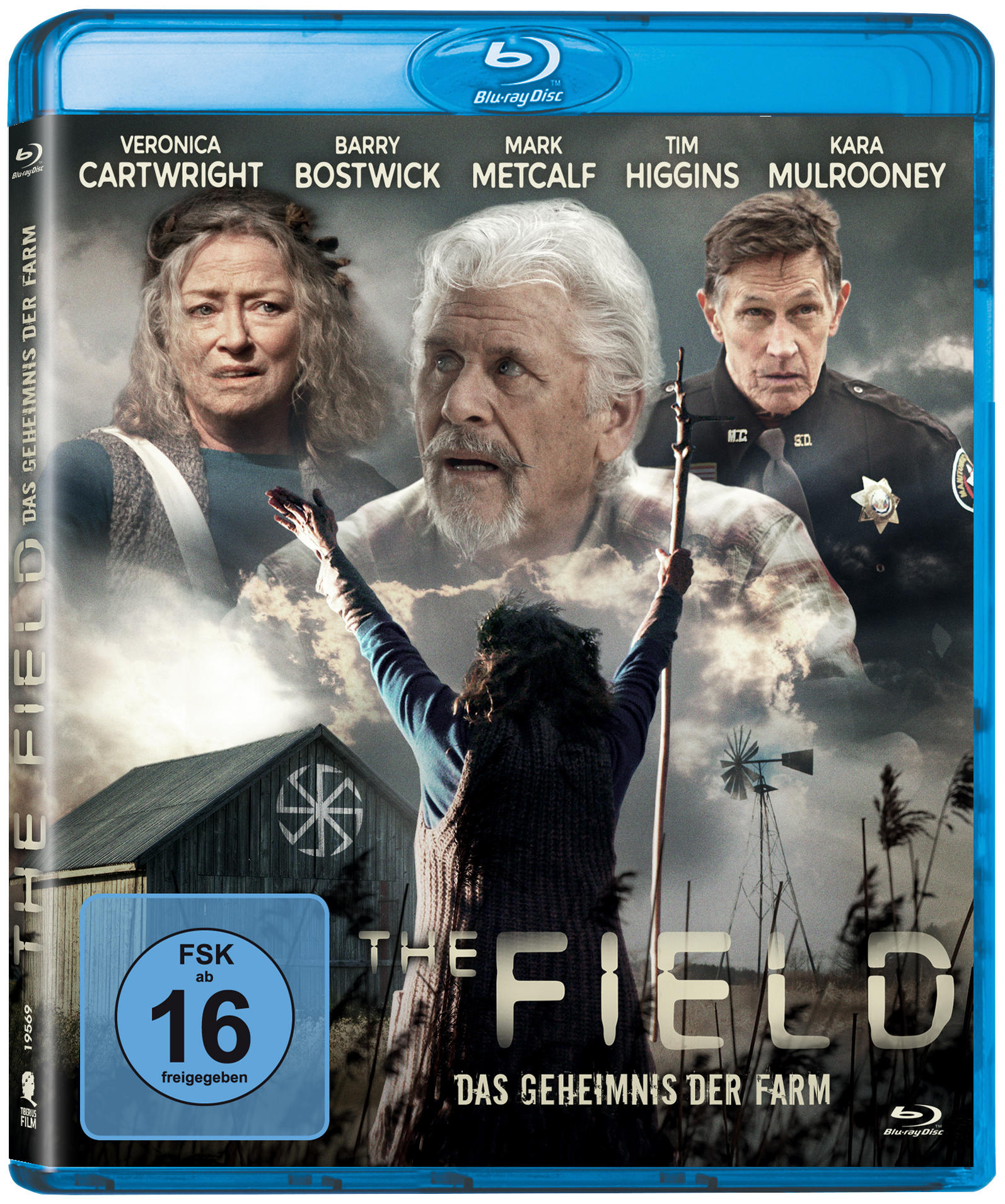 Blu-ray-Disc-Cover mit Gesichtern von Schauspielern und einer Farm-Szene.