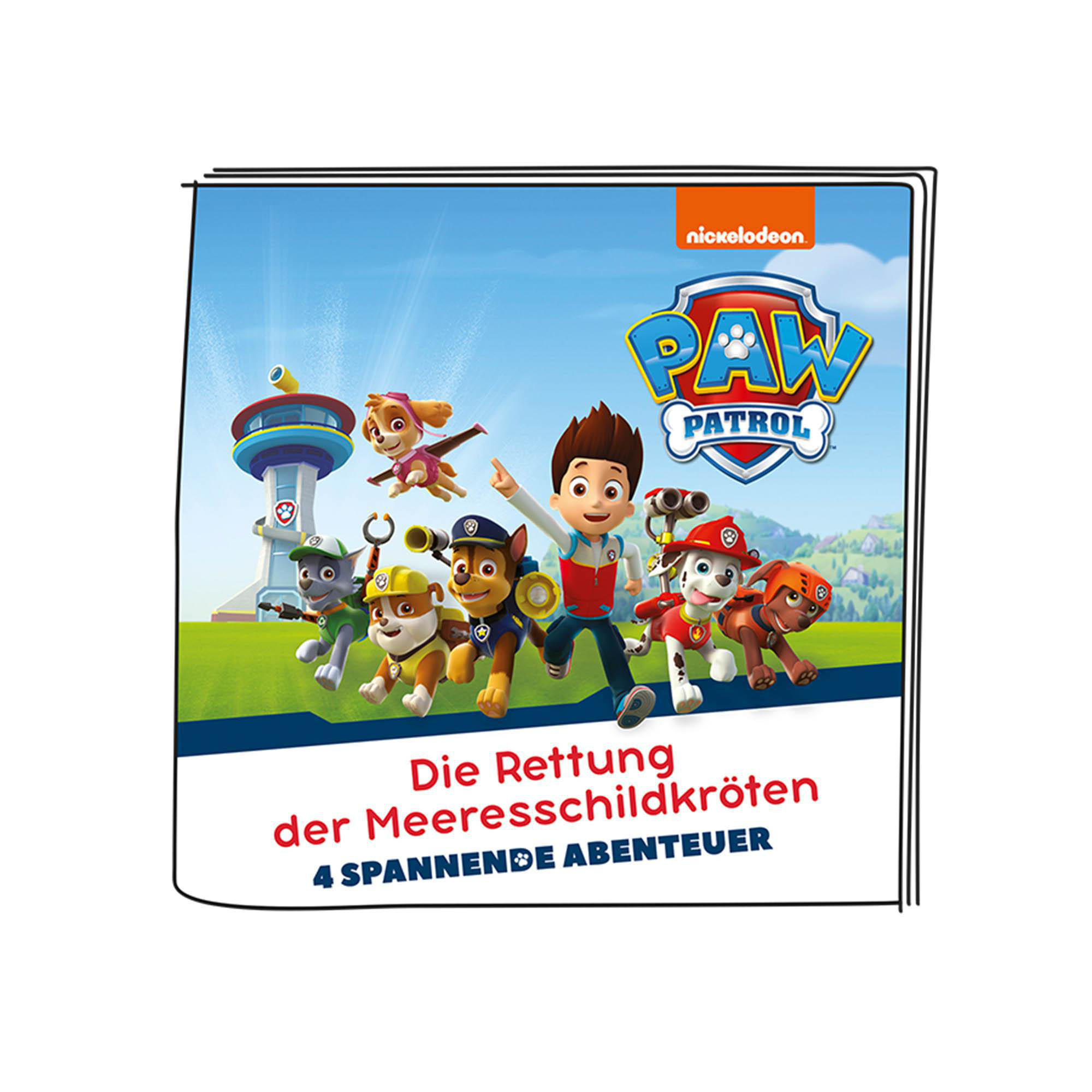Cover einer Paw Patrol DVD mit Zeichentrickfiguren und Text auf Deutsch.