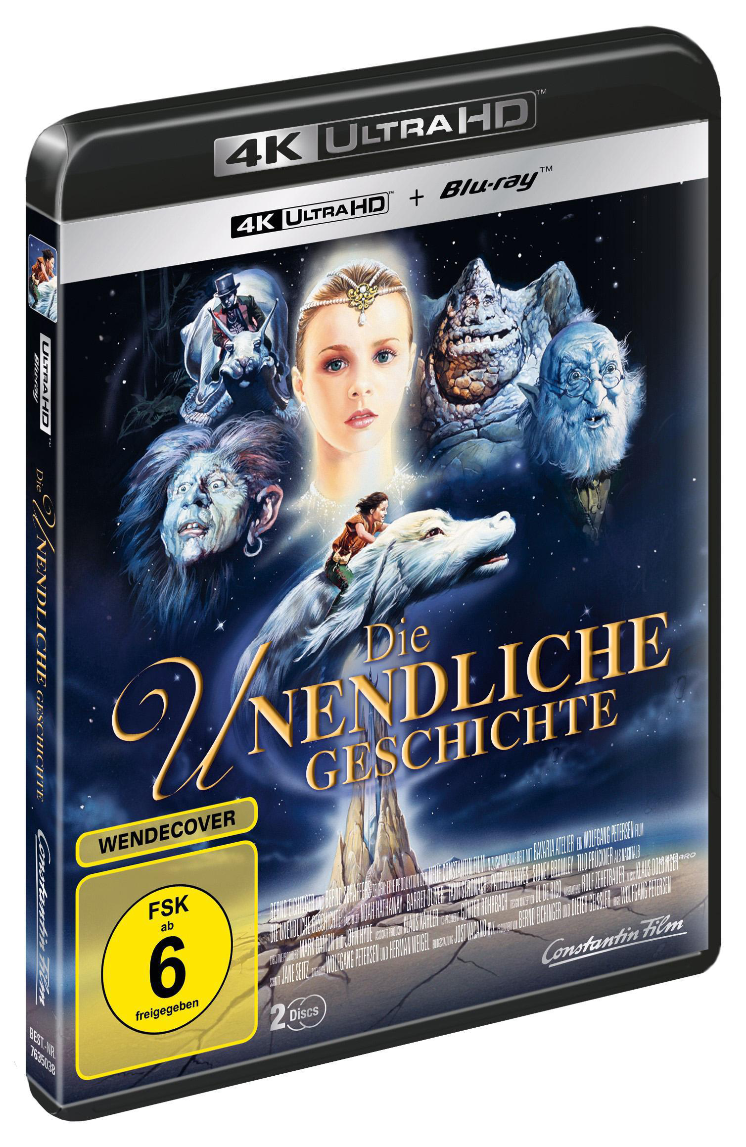 DVD-Cover. Fantasy-Szene mit Charakteren aus einem Film. Dunkler Hintergrund.