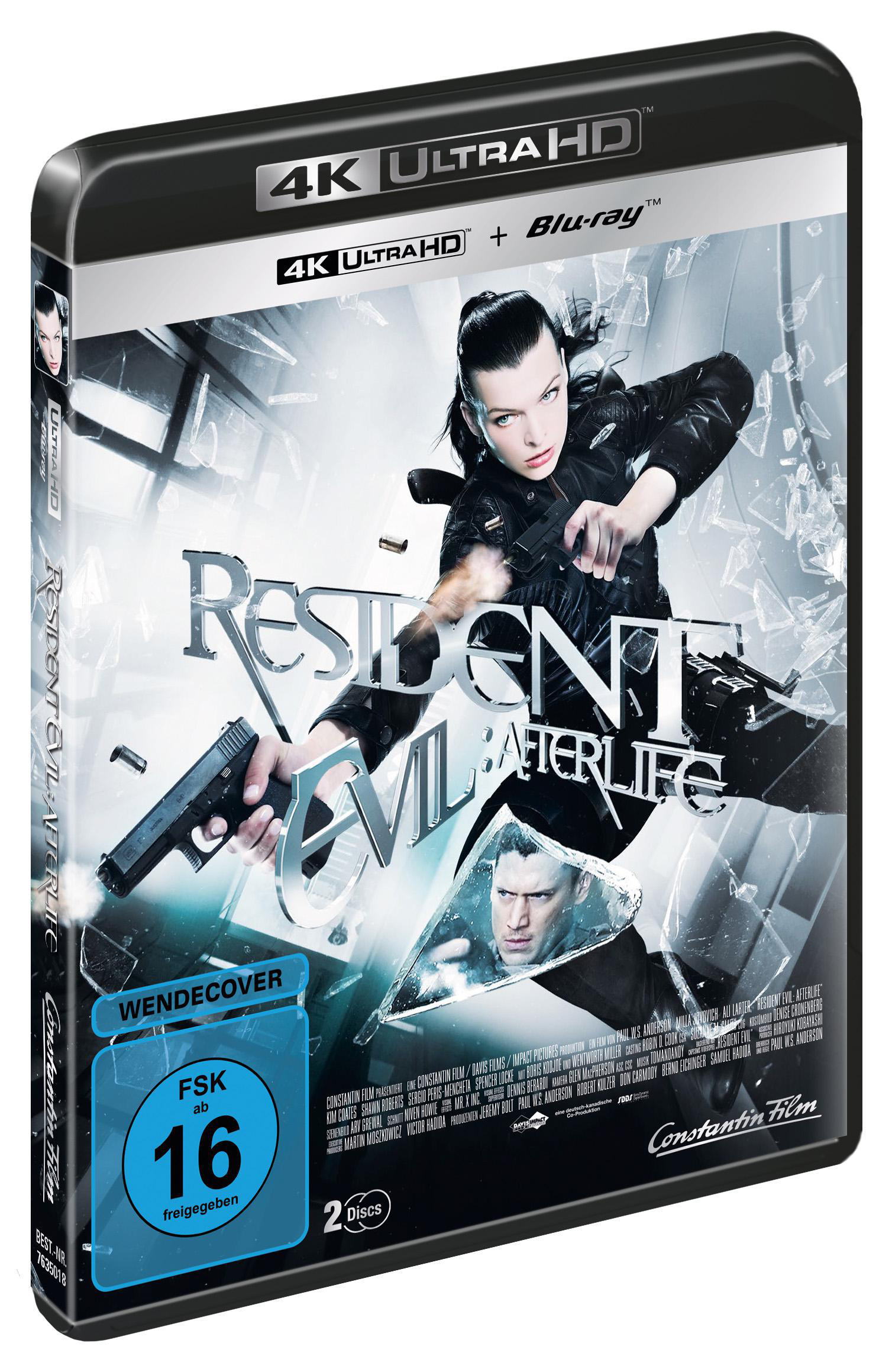 Ein 4K Ultra HD Blu-ray Filmcover mit einer Frau mit Pistolen.