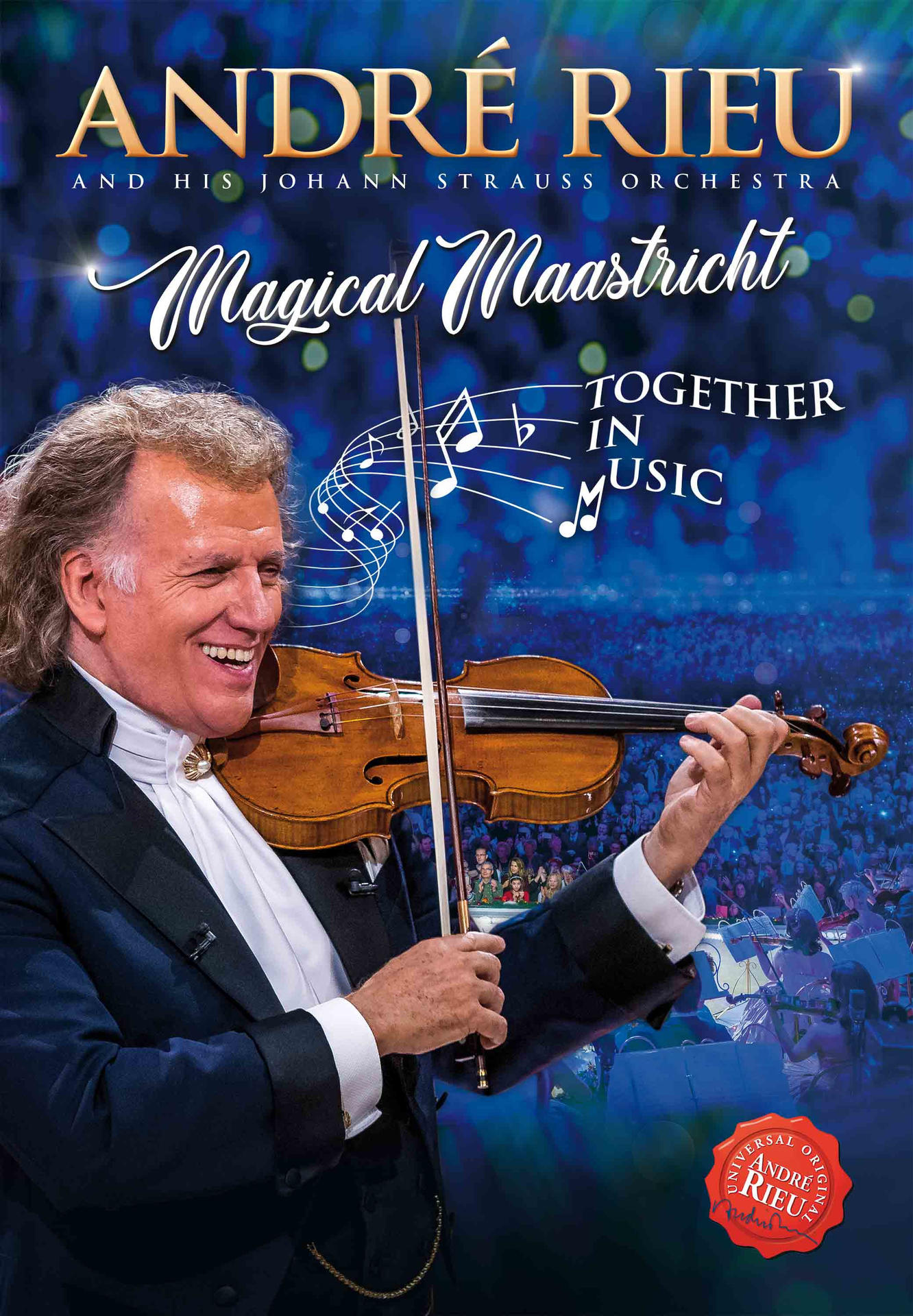 André Rieu met zijn orkest, muziekposter.