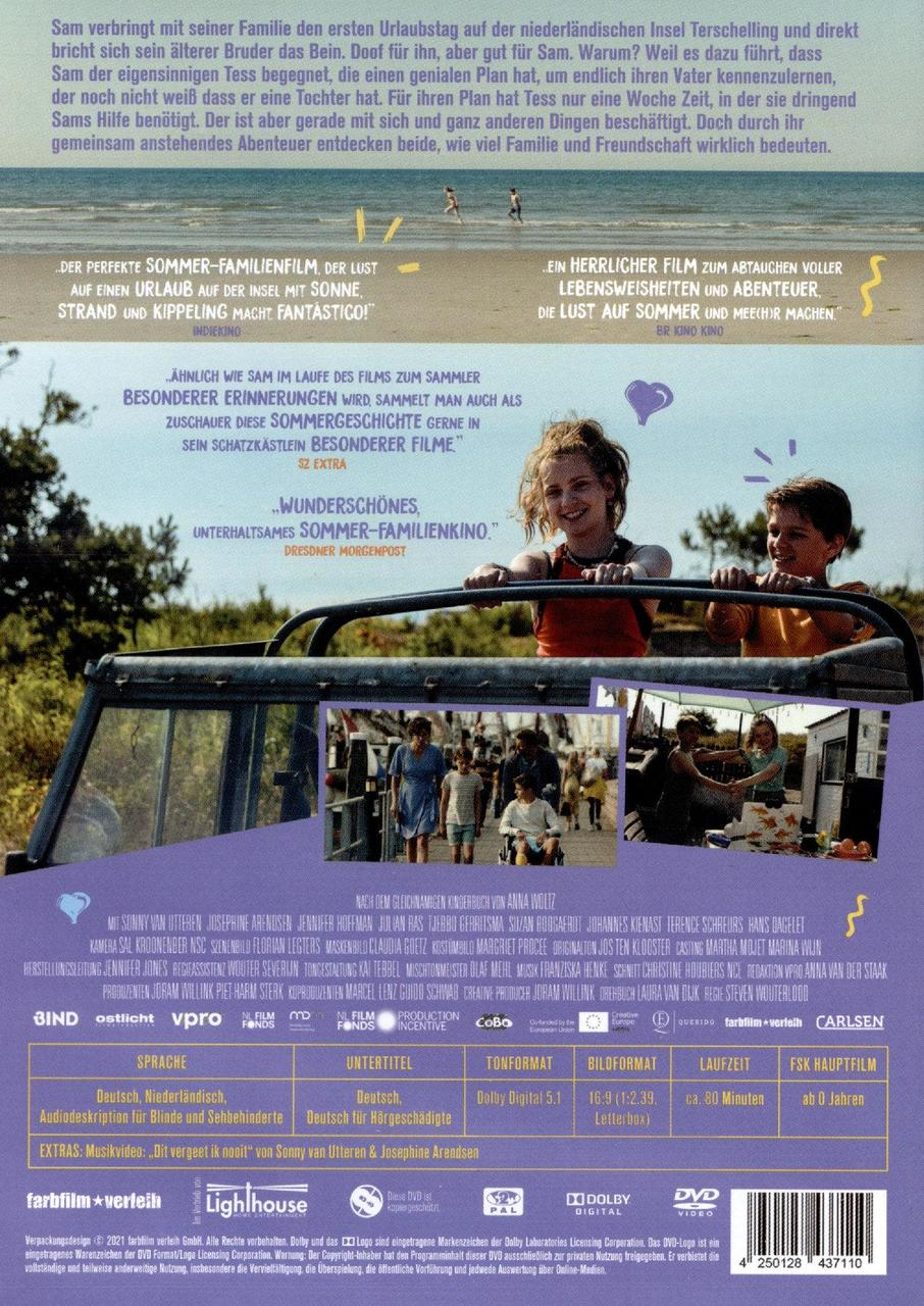Eine DVD-Hülle mit gelbem Filmtitel. Menschen in einem Jeep im Hintergrund.