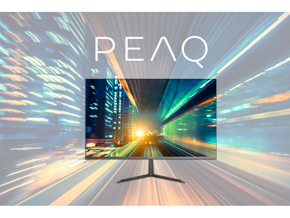 Monitor - Peaq PMO S321-IQC, 31.5" WQHD, IPS, 75 Hz, 5 ms, AMD FreeSync, Flicker-Free, Low Blue Light, Plata