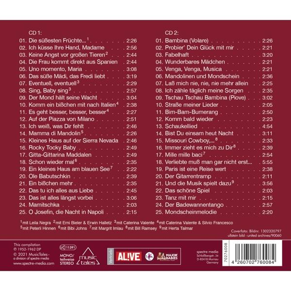 CD-Cover mit Text. Musiknoten und Musikinformationen. Weißer Hintergrund.