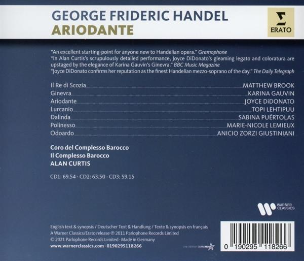 Ein CD-Cover mit Text. Der Text enthält den Namen der Oper, die Besetzung und ein Zitat aus einer Zeitschrift.