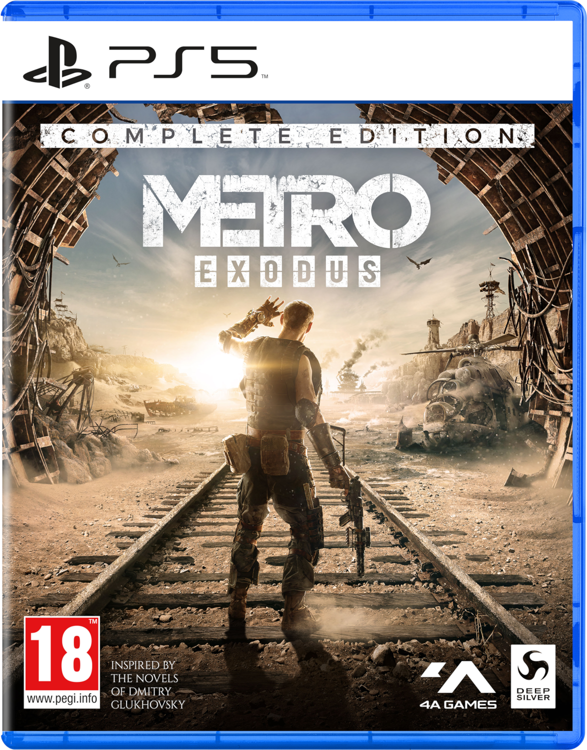 PS5-gamecase voor Metro Exodus, complete editie, met game-art.