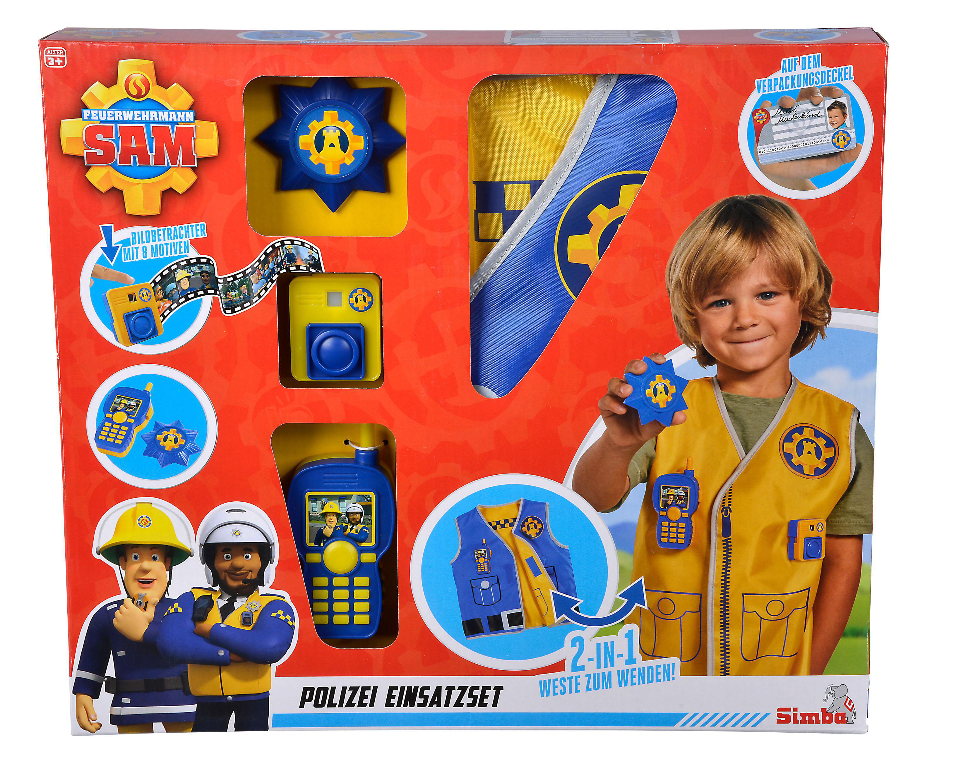 SIMBA TOYS Sam Polizei Einsatzset Spielset, Mehrfarbig