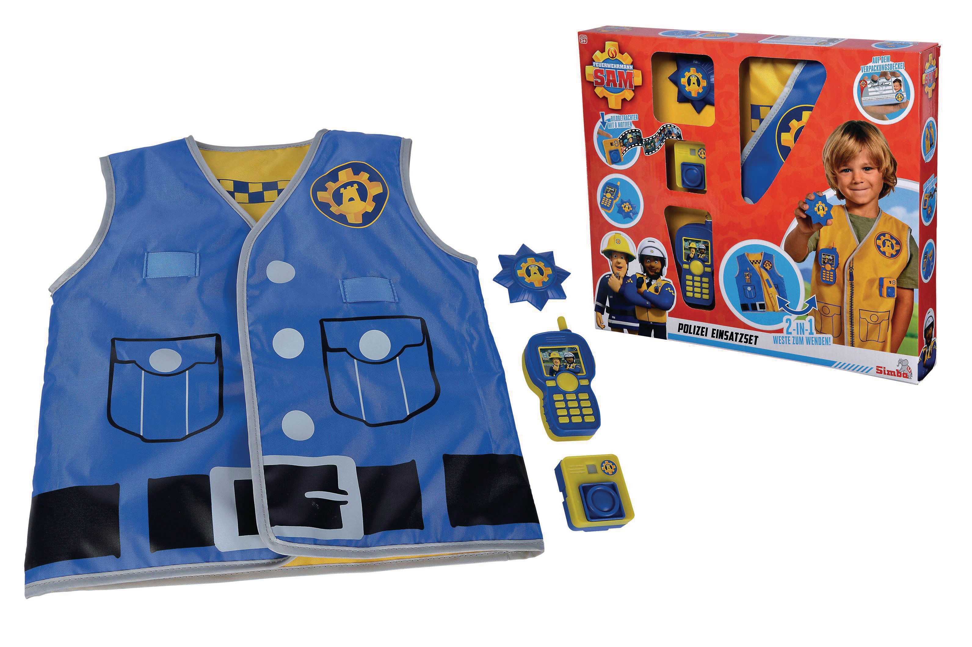 SIMBA TOYS Sam Polizei Einsatzset Spielset, Mehrfarbig