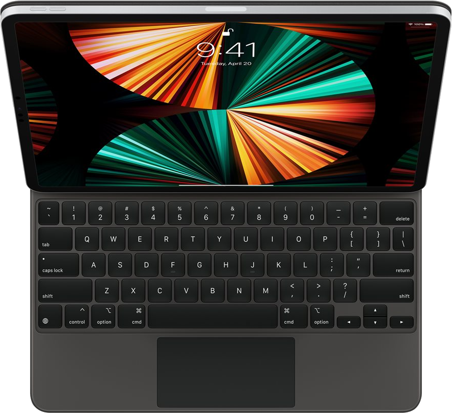 APPLE Cover clavier Magic Keyboard iPad Pro 12.9 5th Gen QWERTY SA Noir (MJQK3AB/A)