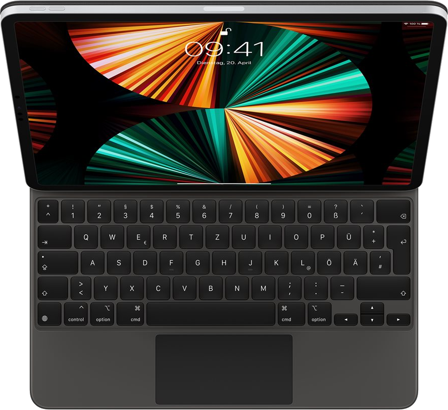 APPLE Toetsenbordcover Magic Keyboard iPad Pro 12.9 5th Gen QWERTZ DE Zwart (MJQK3D/A)