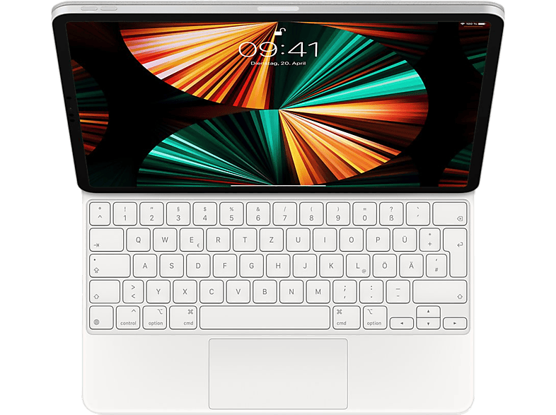 APPLE Cover met keyboard Magic iPad Pro 12.9 5th Gen QWERTZ DE Wit (MJQL3D/A)