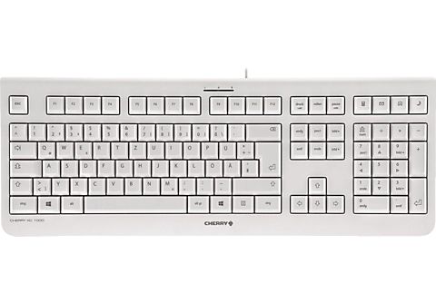 CHERRY KC 1000, Tastatur, Standard, kabelgebunden, Weißgrau Tastatur |  MediaMarkt
