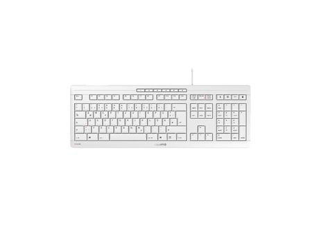 CHERRY STREAM, Tastatur, kabelgebunden, Weiß/Grau Tastatur in Weiß/Grau  kaufen | SATURN
