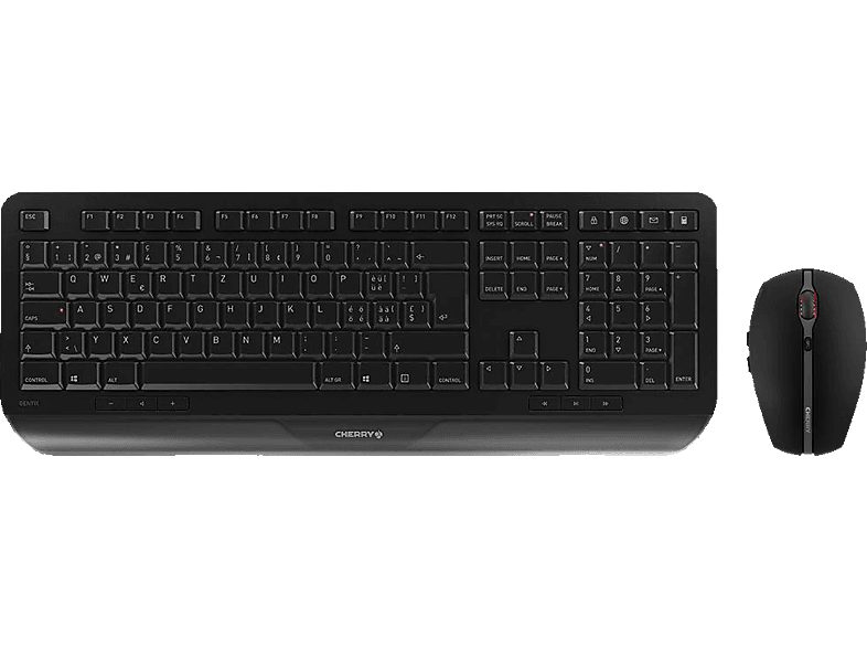 CHERRY GENTIX DESKTOP, Tastatur & Maus Set, Kabellos, Schwarz