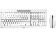 CHERRY STREAM DESKTOP, Tastatur & Maus Set, kabellos, Weiß/Grau