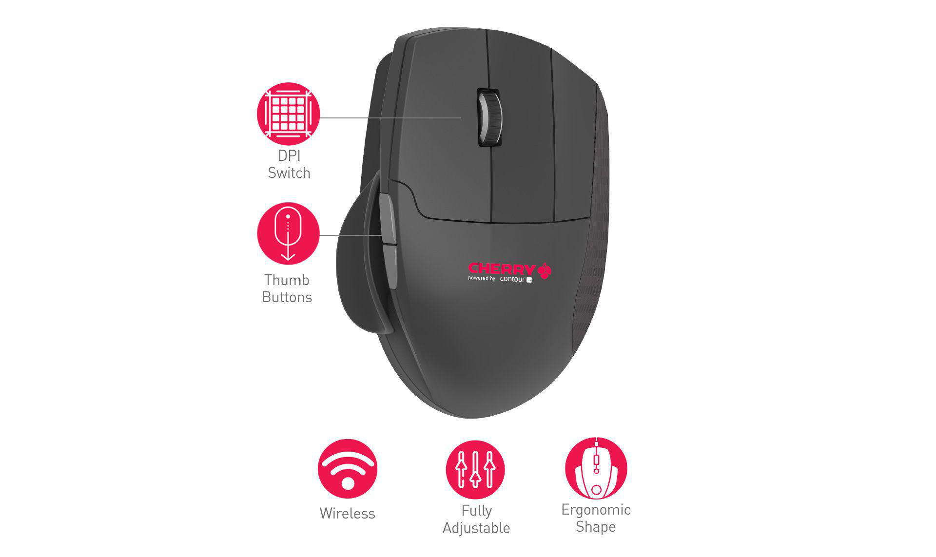 CHERRY UNIMOUSE™ Maus, Schwarz